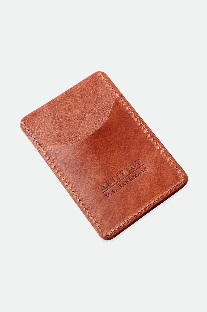 Accesorios Brixton Artifact Cuero Card Holder Wallet Unisex Marrones | NKLDQF972