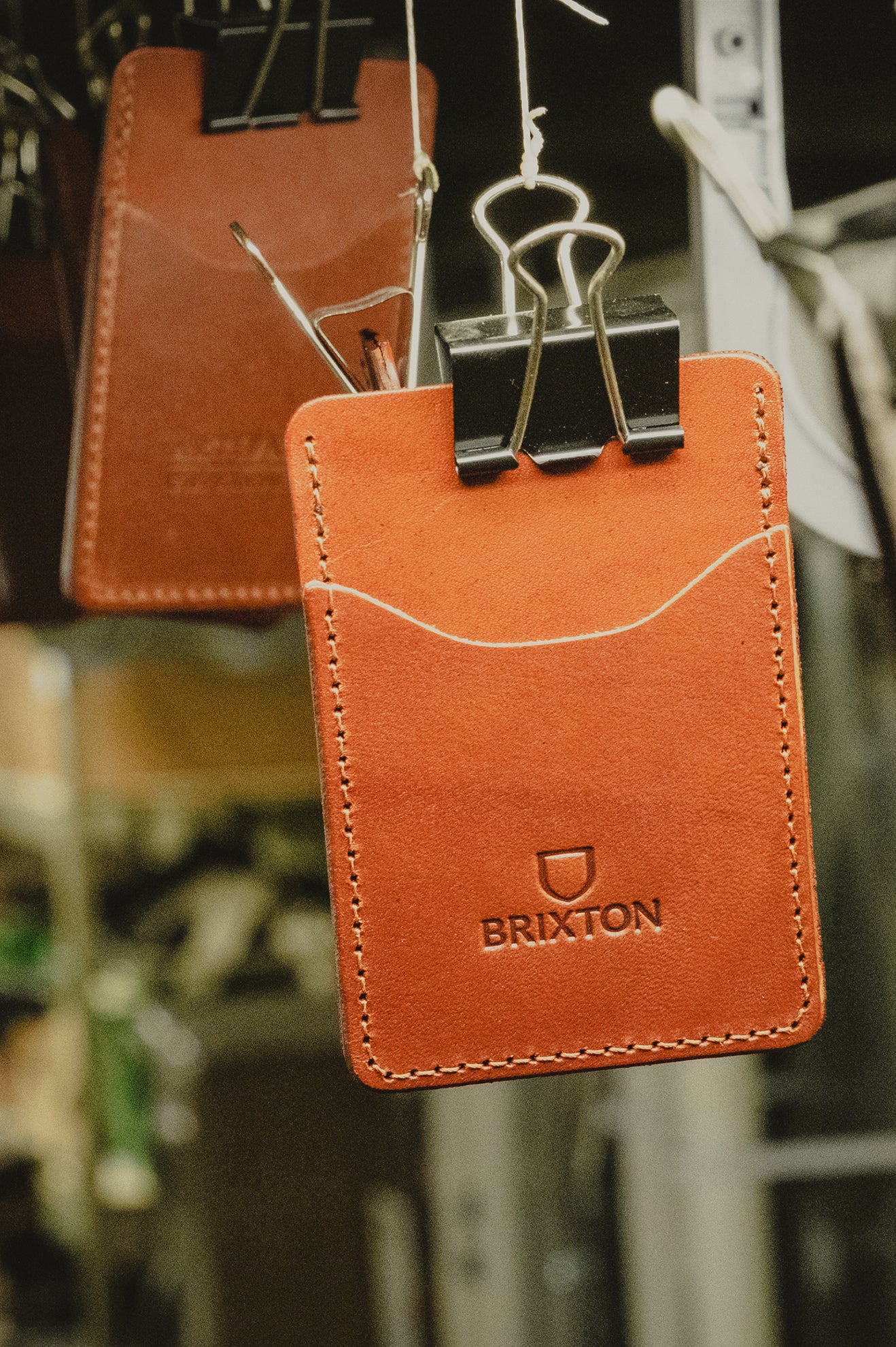 Accesorios Brixton Artifact Cuero Card Holder Wallet Unisex Marrones | NKLDQF972