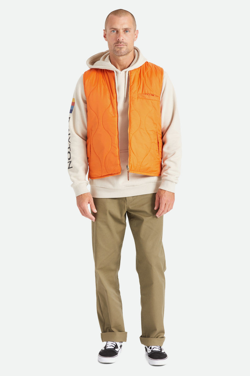 Chaquetas Brixton Abraham Reversible Vest Hombre Naranjas | PMOYED610