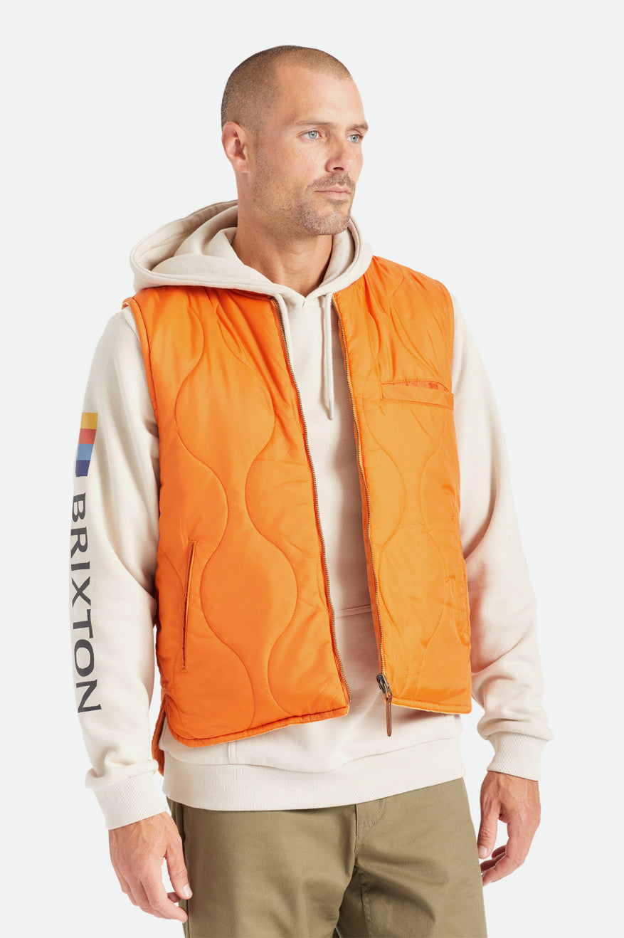 Chaquetas Brixton Abraham Reversible Vest Hombre Naranjas | PMOYED610