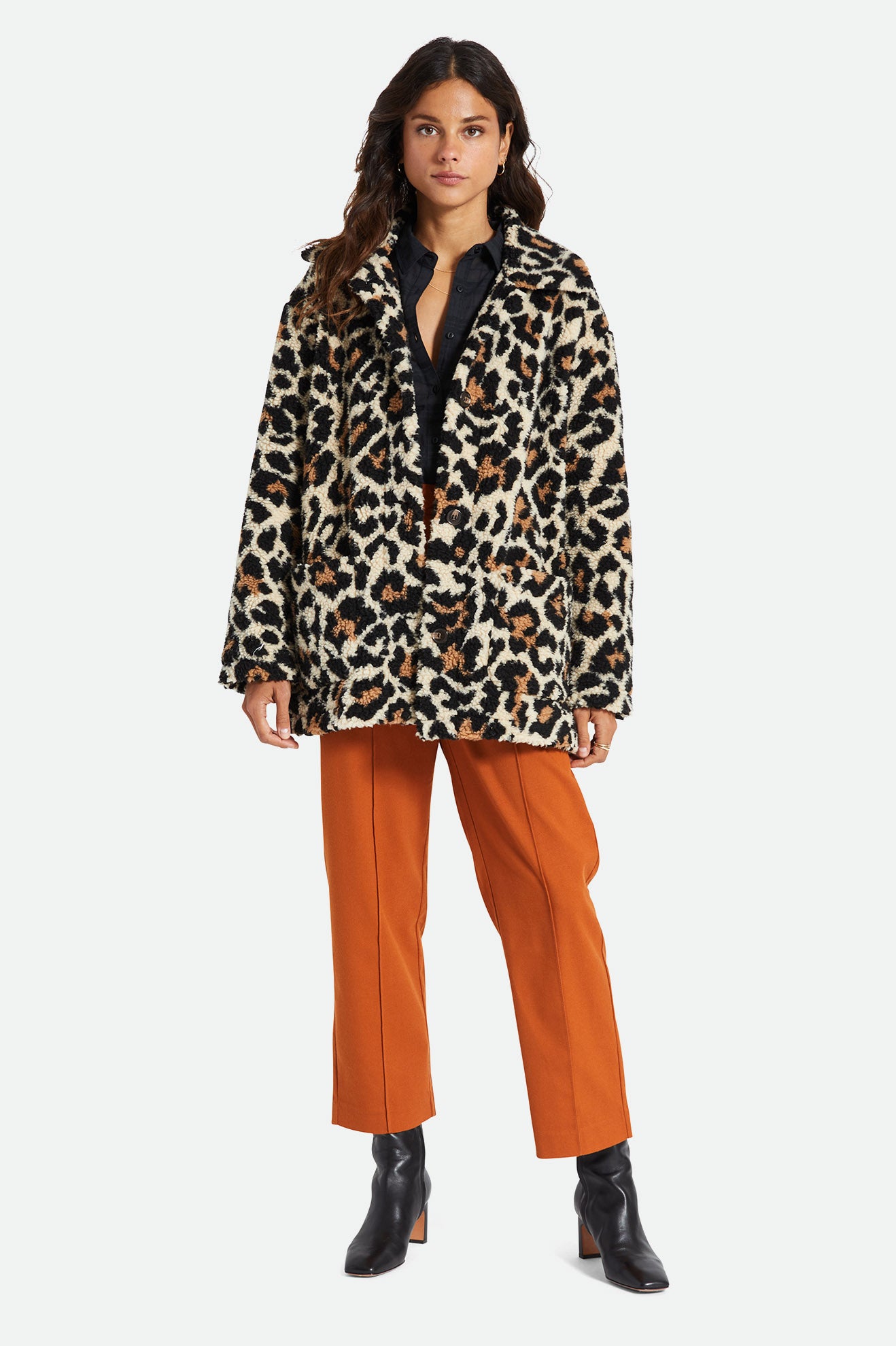 Chaquetas Brixton Bern Mujer Leopardo | QAFRXS394