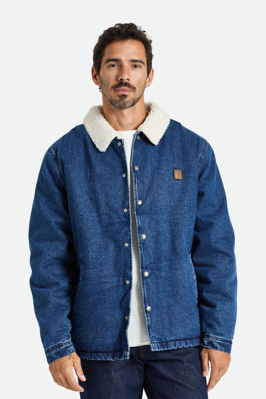 Chaquetas Brixton Beta Sherpa Forro Coaches Hombre Indigo | NCMRFH387