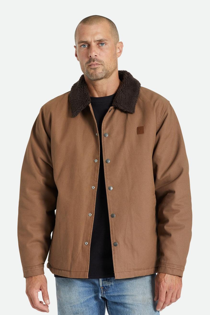 Chaquetas Brixton Beta Sherpa Forro Coaches Hombre Marrones | ZUKLXM378