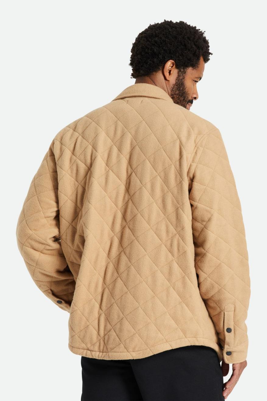 Chaquetas Brixton Cass Acolchado Fleece Hombre Beige | ZEHNJG593