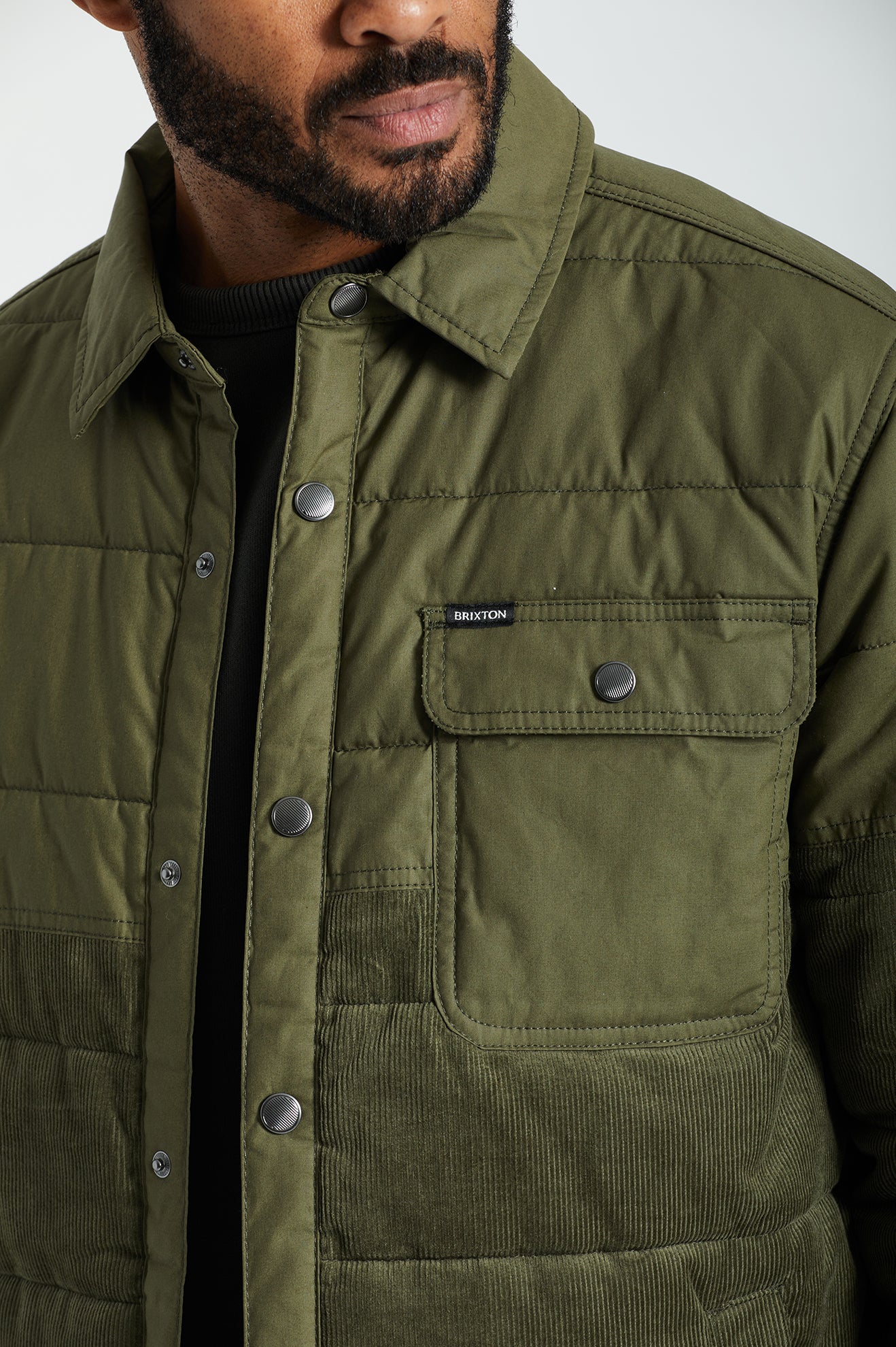 Chaquetas Brixton Cass Hombre Verde Oliva | FZKLJX790