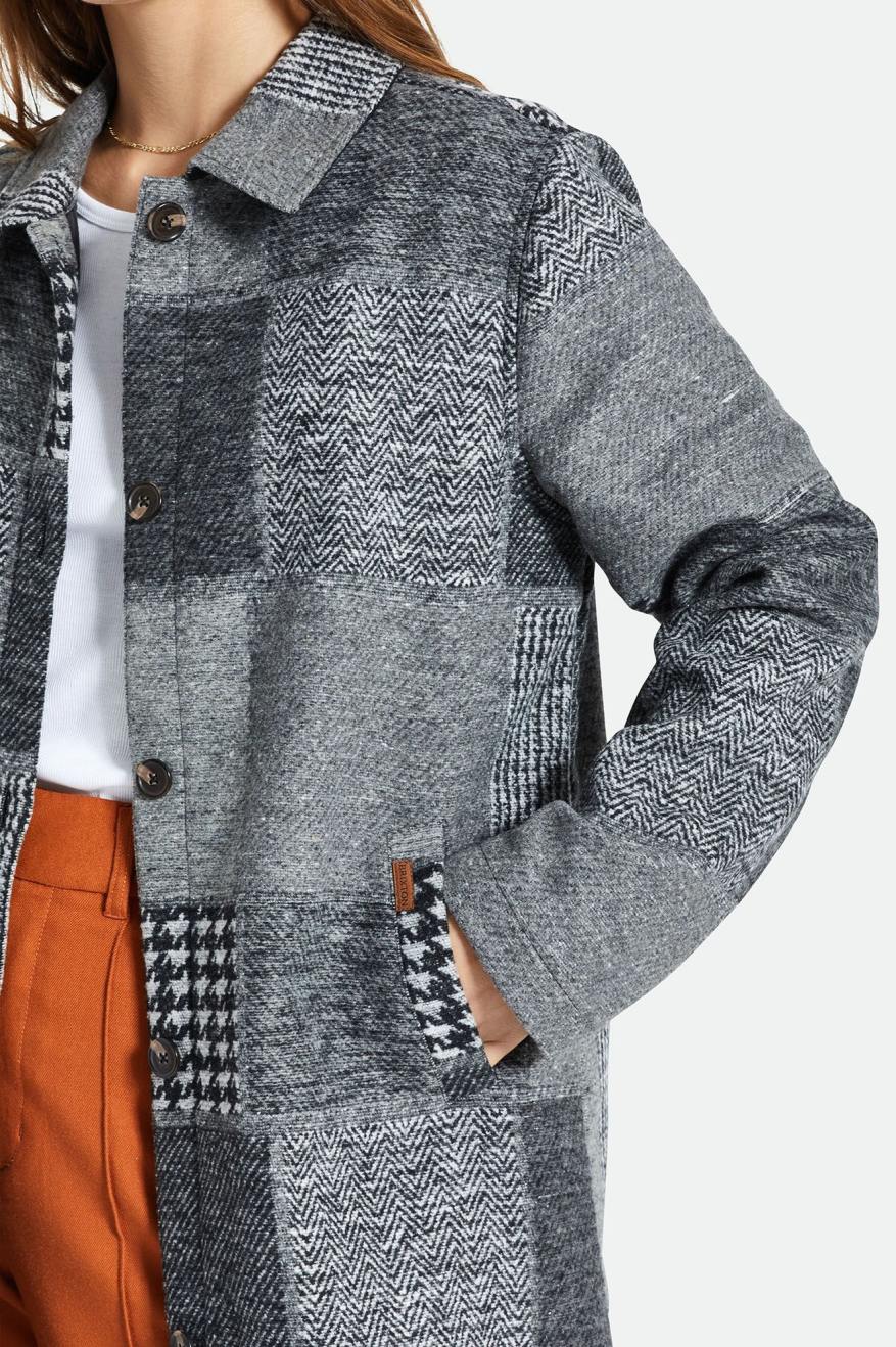 Chaquetas Brixton Swindon Patchwork Mujer Gris | LORNZC267