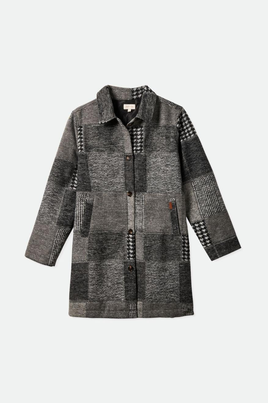 Chaquetas Brixton Swindon Patchwork Mujer Gris | LORNZC267