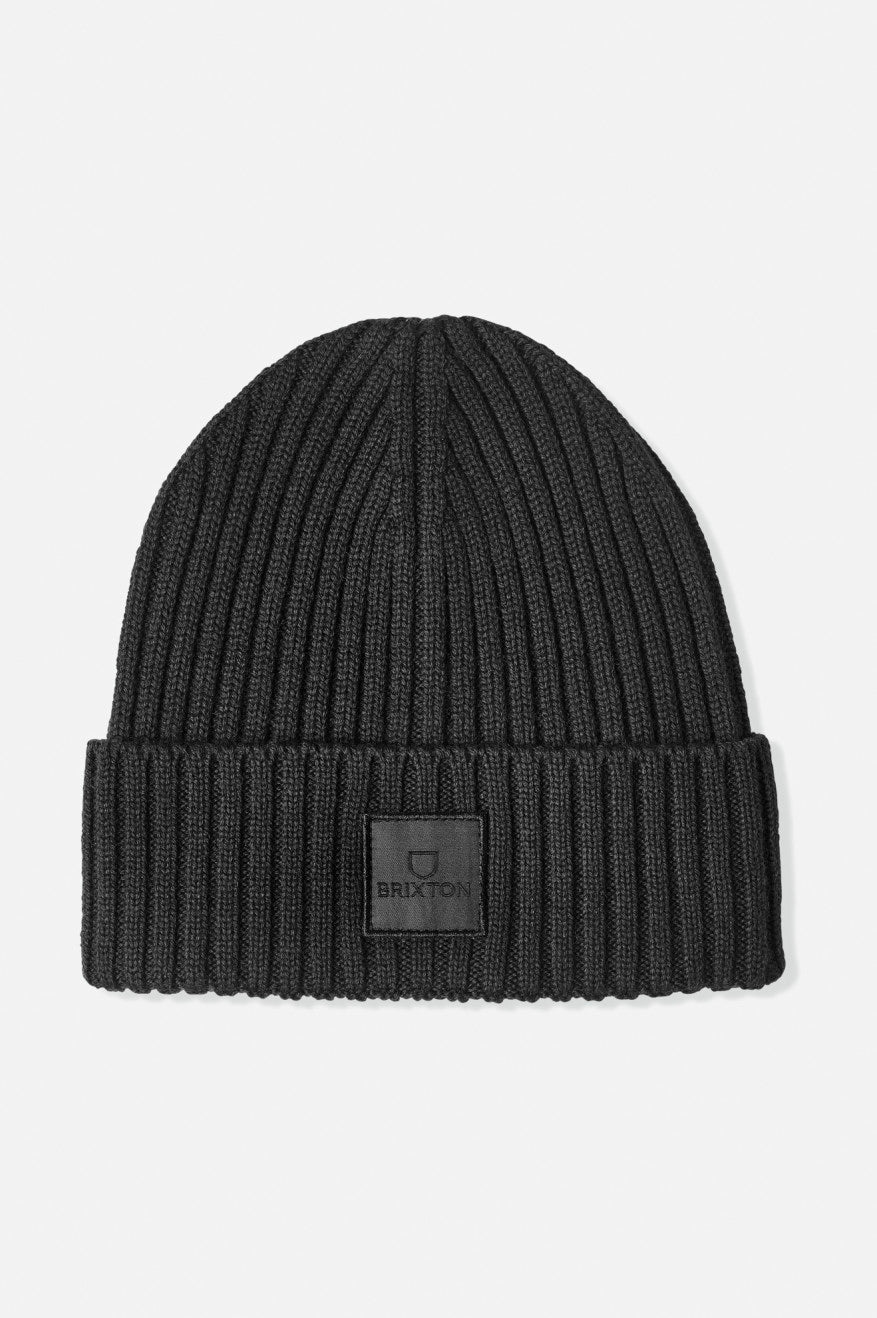 Gorros Brixton Alpha Square Merino Lana Mujer Negras | IZESPJ635