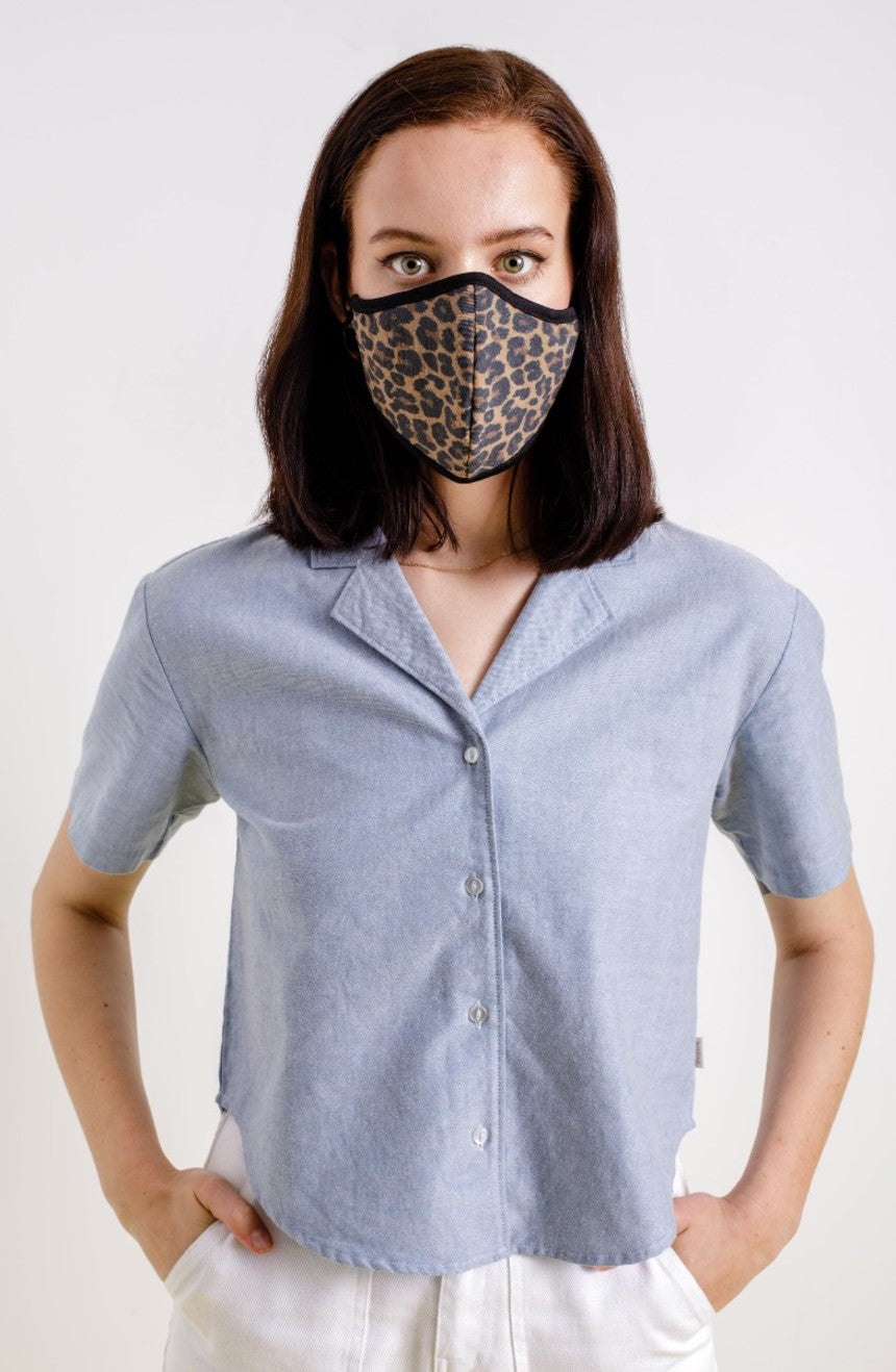 Mascarilla Brixton Antimicrobial 4-Way Stretch Unisex Leopardo | VZEFCD580