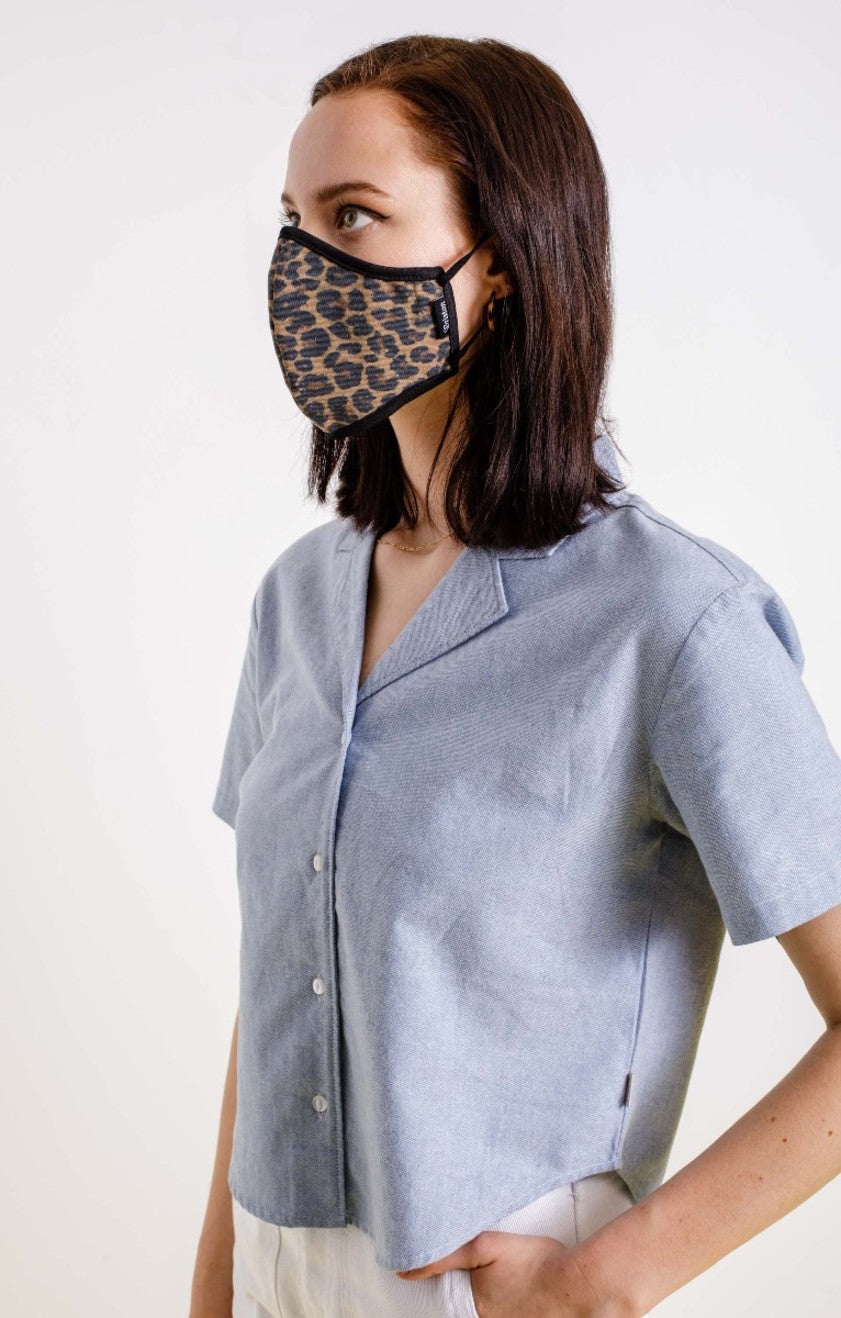 Mascarilla Brixton Antimicrobial 4-Way Stretch Unisex Leopardo | VZEFCD580