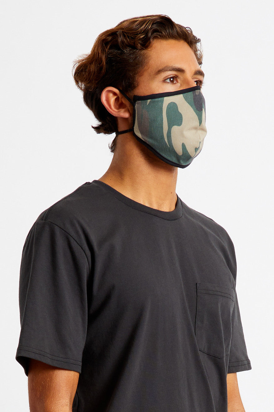 Mascarilla Brixton Antimicrobial 4-Way Stretch Unisex Camuflaje | WXOBKP461