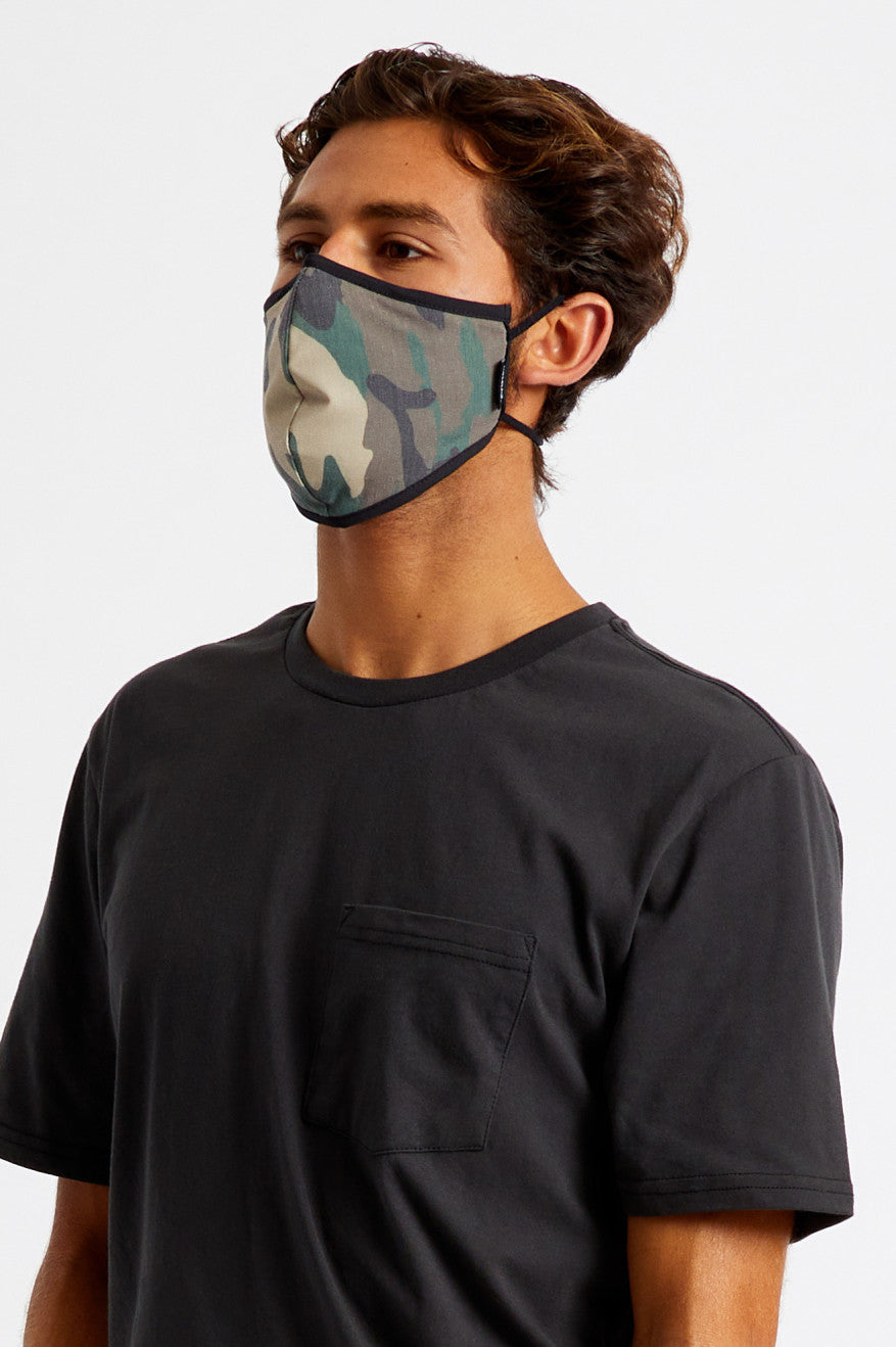 Mascarilla Brixton Antimicrobial 4-Way Stretch Unisex Camuflaje | WXOBKP461