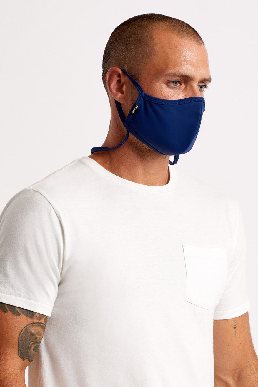 Mascarilla Brixton Everything Unisex Azul Marino Marrones | RYWBVZ342