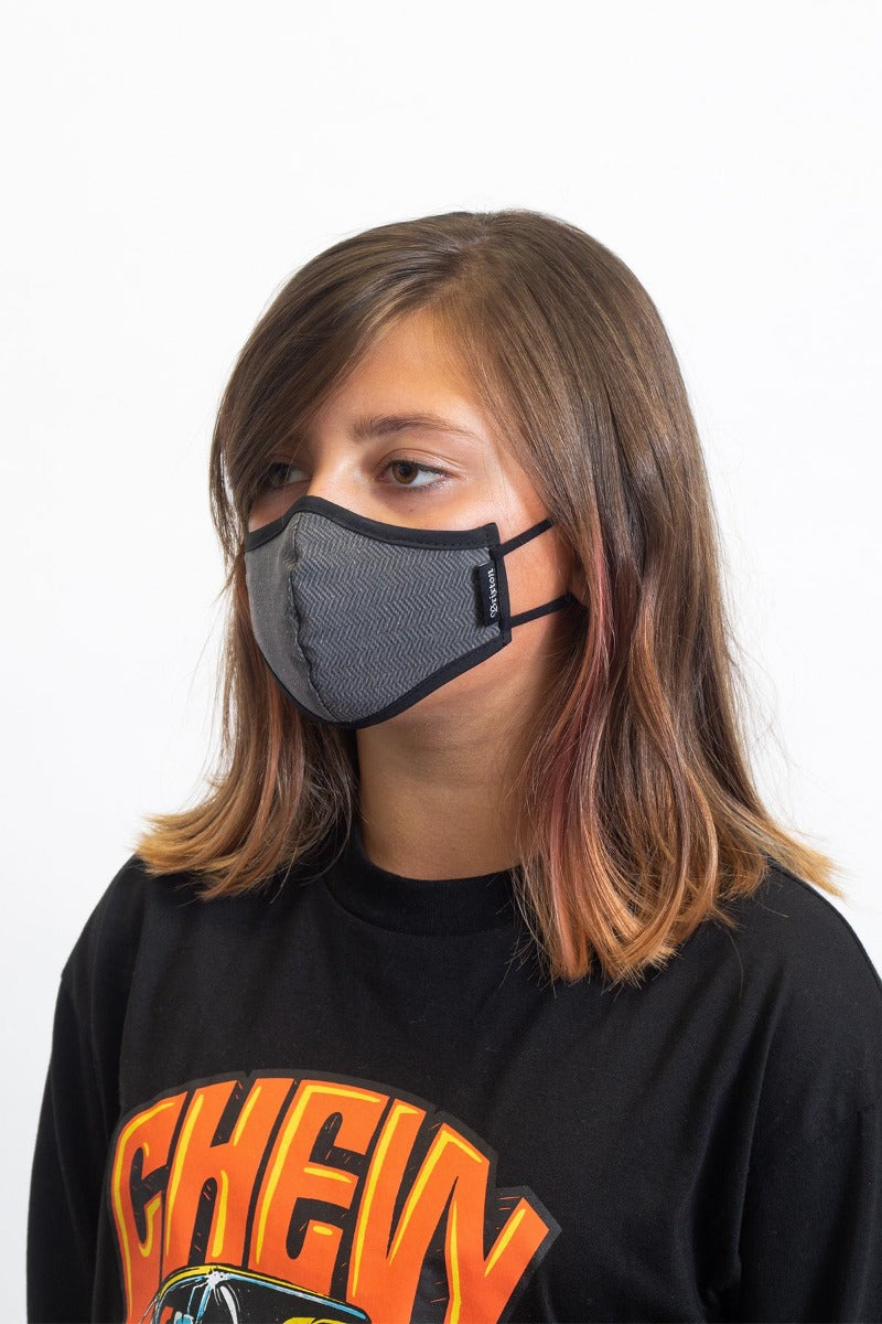 Mascarilla Brixton Youth Antimicrobial Unisex Negras | BEVPTX508