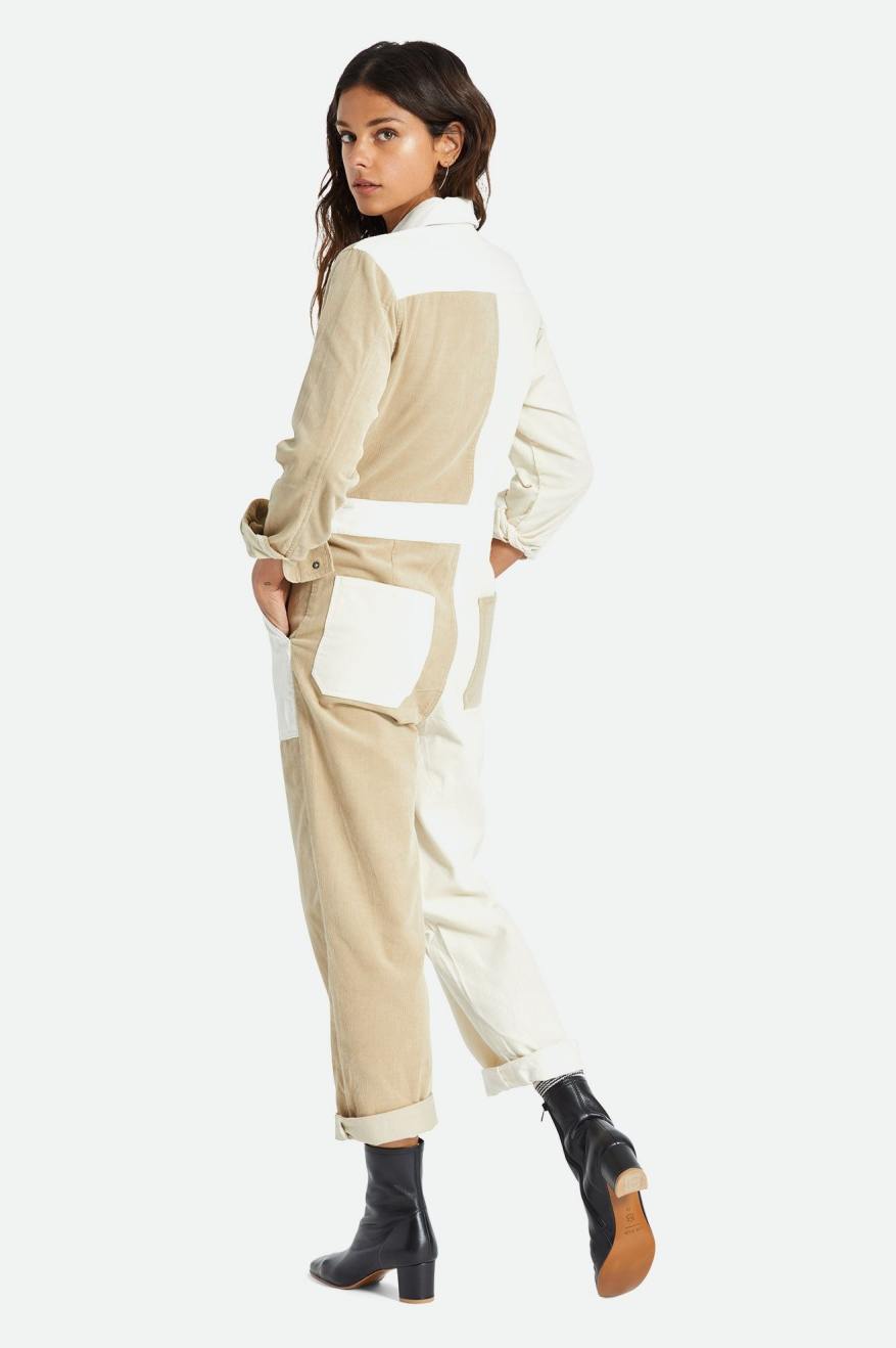 Mono Brixton Mersey Coverall Mujer Amarillo Claro | KGZHIF537