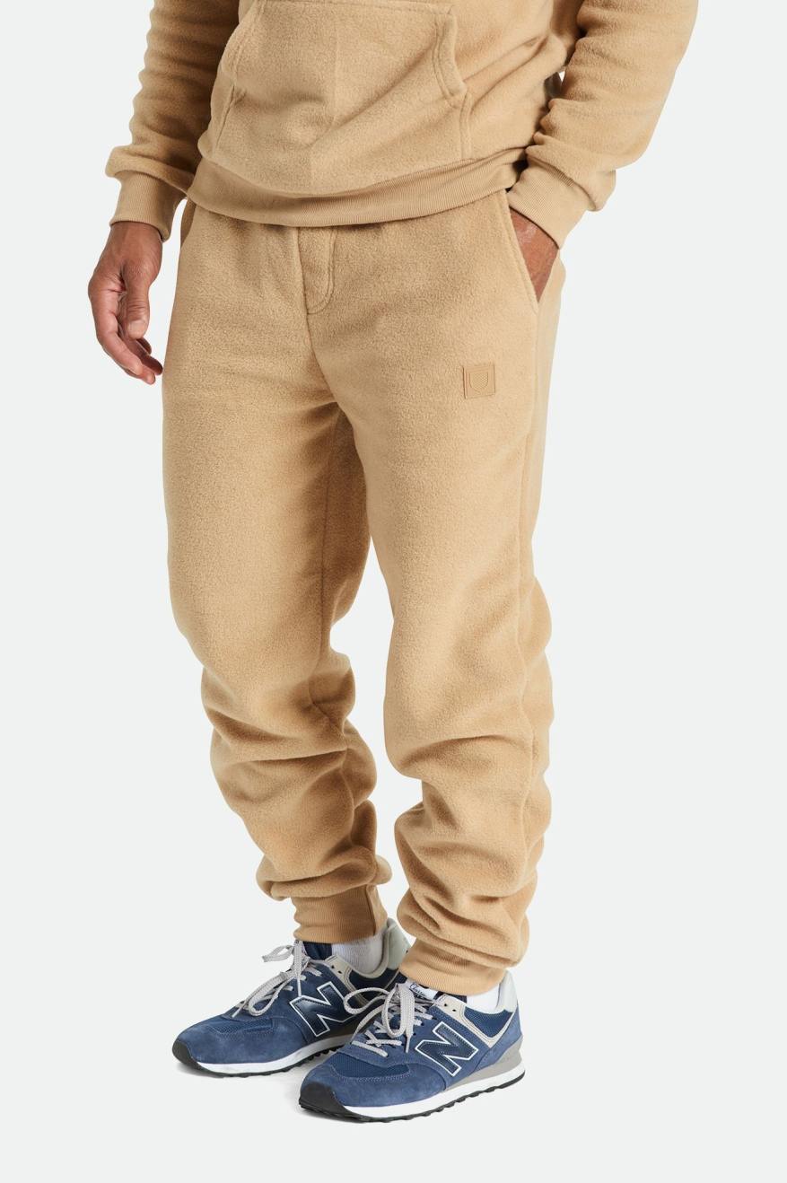 Pantalones Brixton Blanket Fleece Jogger Hombre Beige | QUZCPW258