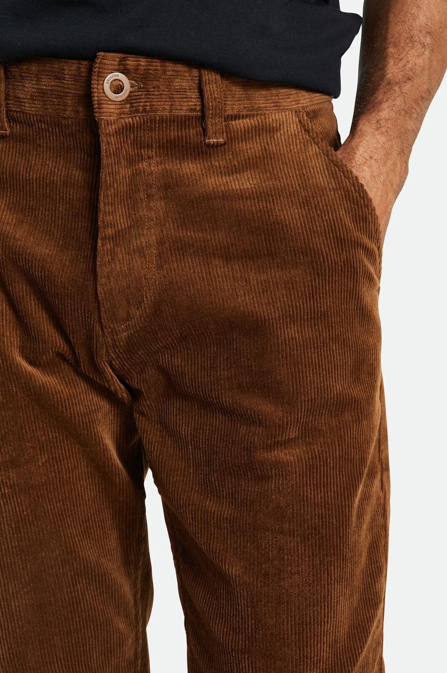 Pantalones Brixton Choice Chino Regular Hombre Marrones | DXSGJV609