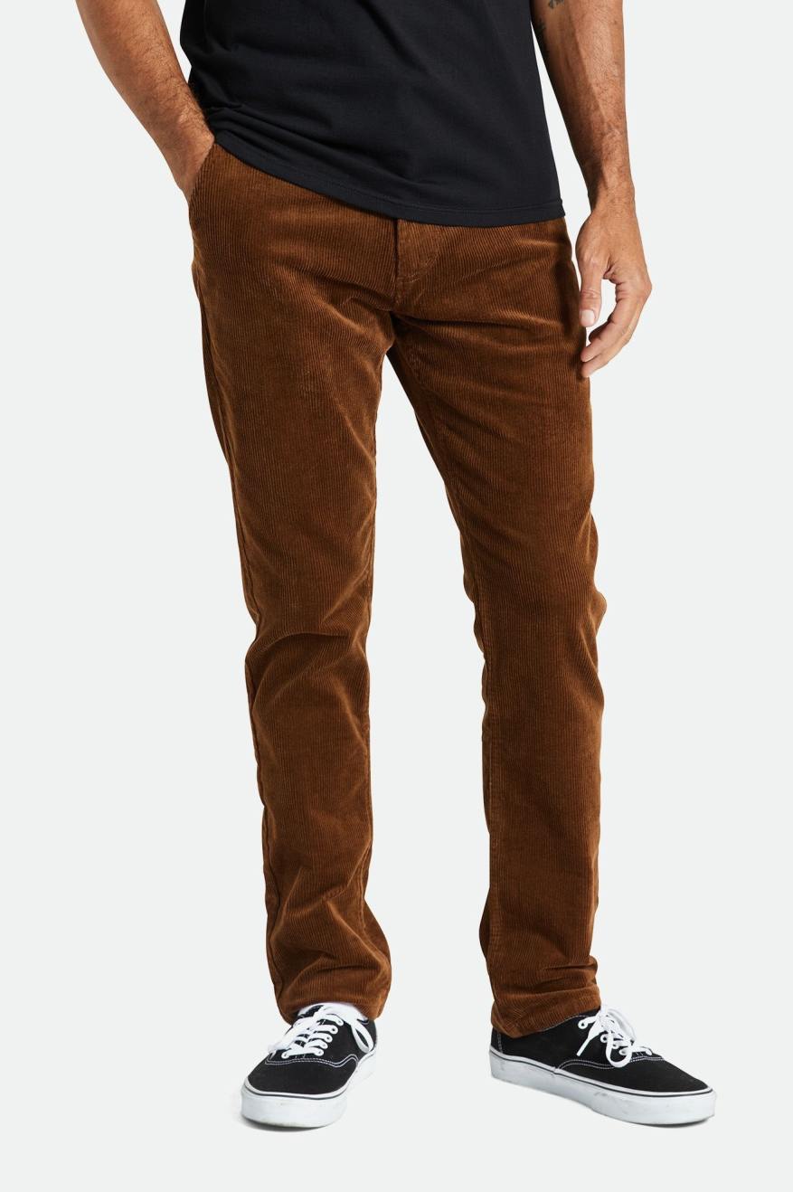 Pantalones Brixton Choice Chino Regular Hombre Marrones | DXSGJV609