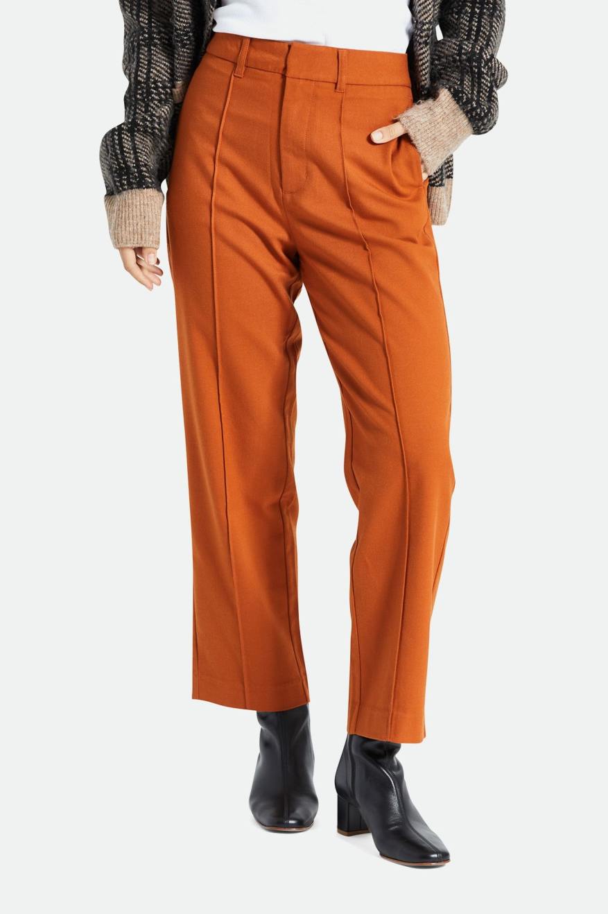 Pantalones Brixton Retro Trouser Mujer Naranjas | IJETDG643