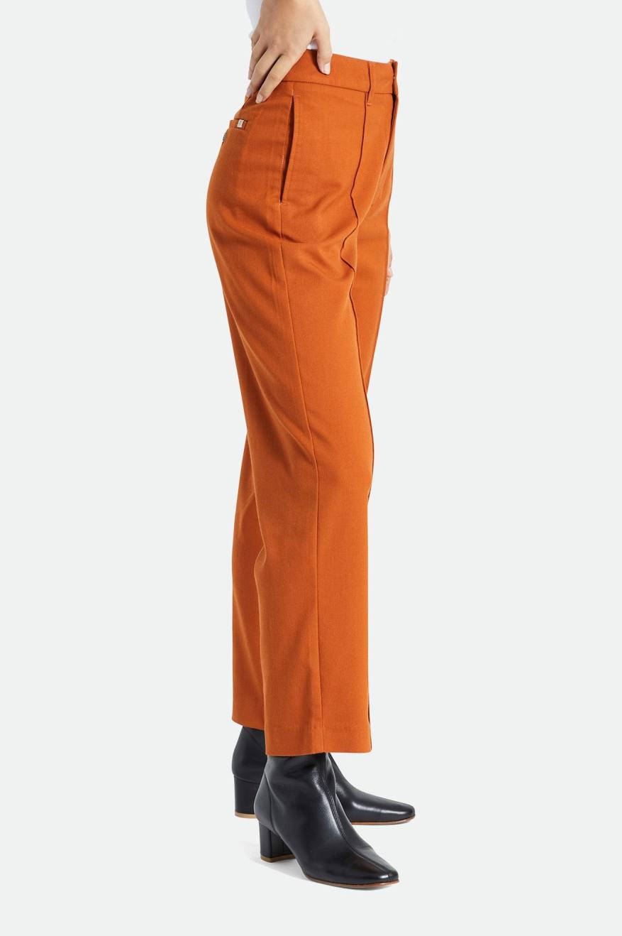 Pantalones Brixton Retro Trouser Mujer Naranjas | IJETDG643