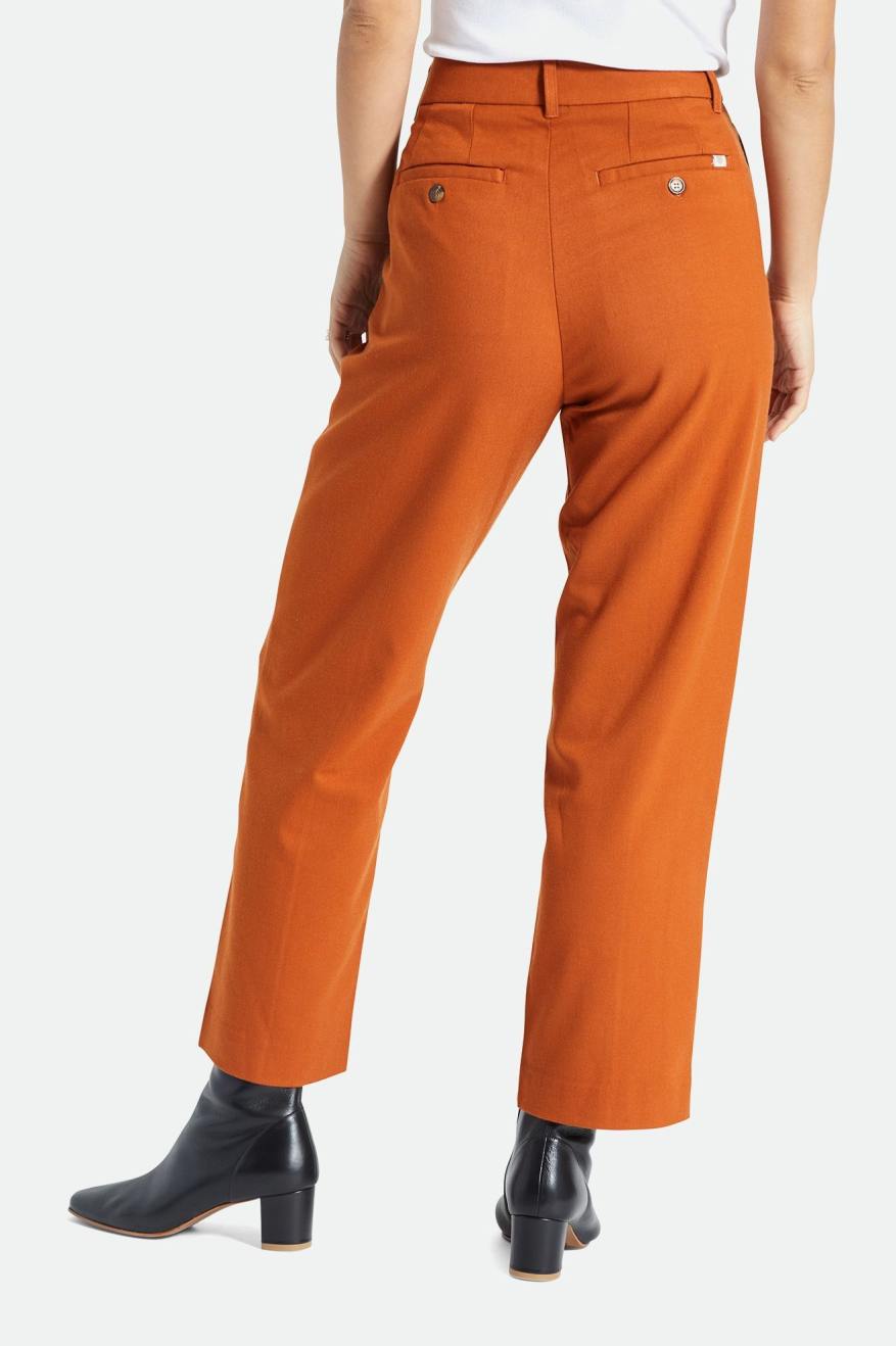 Pantalones Brixton Retro Trouser Mujer Naranjas | IJETDG643