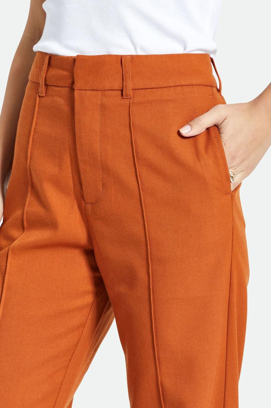 Pantalones Brixton Retro Trouser Mujer Naranjas | IJETDG643