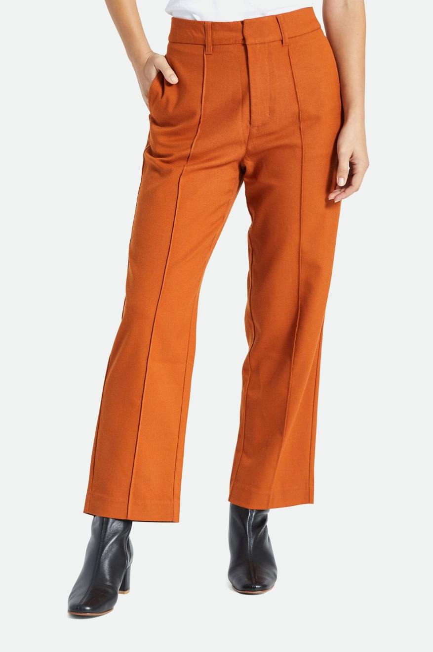 Pantalones Brixton Retro Trouser Mujer Naranjas | IJETDG643