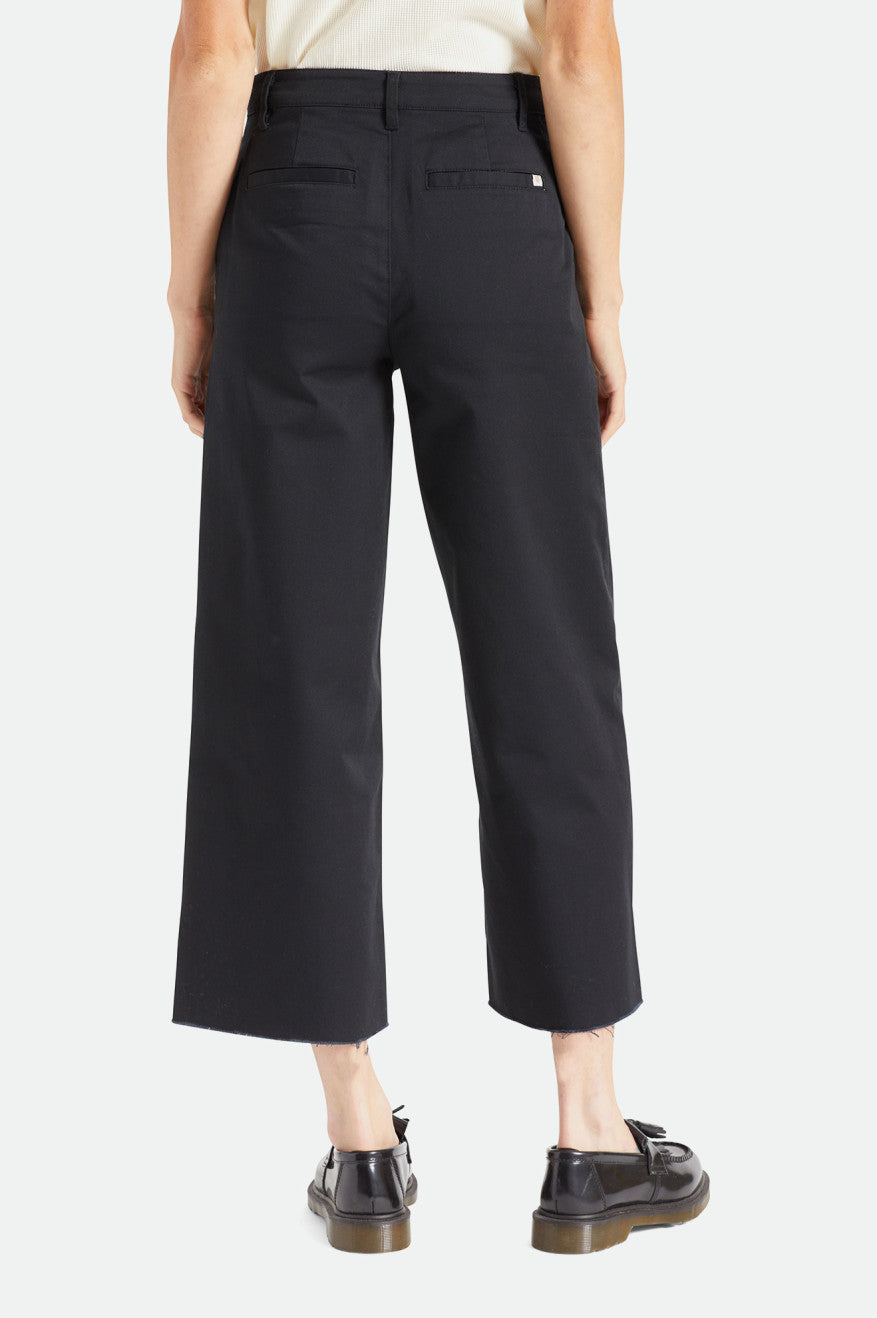 Pantalones Brixton Victory Anchos Leg Mujer Negras | CDOVAR018