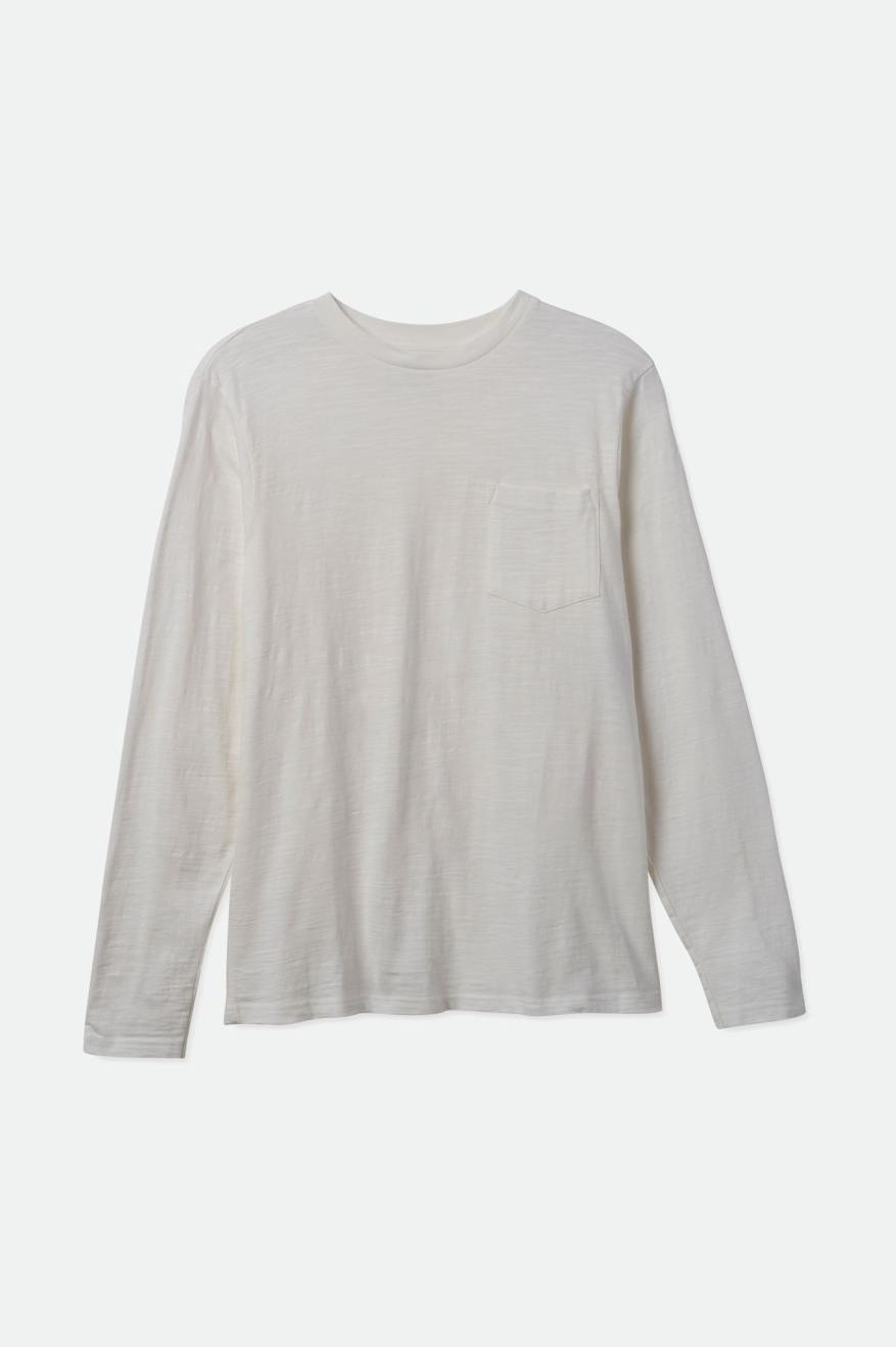 Prendas De Punto Brixton Basic Slub L/S Pocket Hombre Blancas | UDBCLM512