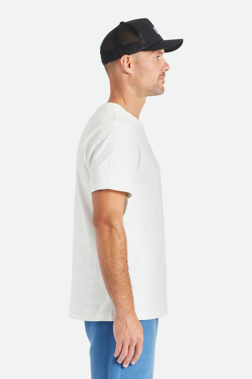 Prendas De Punto Brixton Basic Slub S/S Pocket Hombre Blancas | GZKRJL724