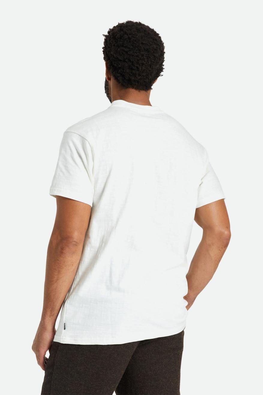 Prendas De Punto Brixton Basic Slub S/S Henley Hombre Blancas | SVDFYO236