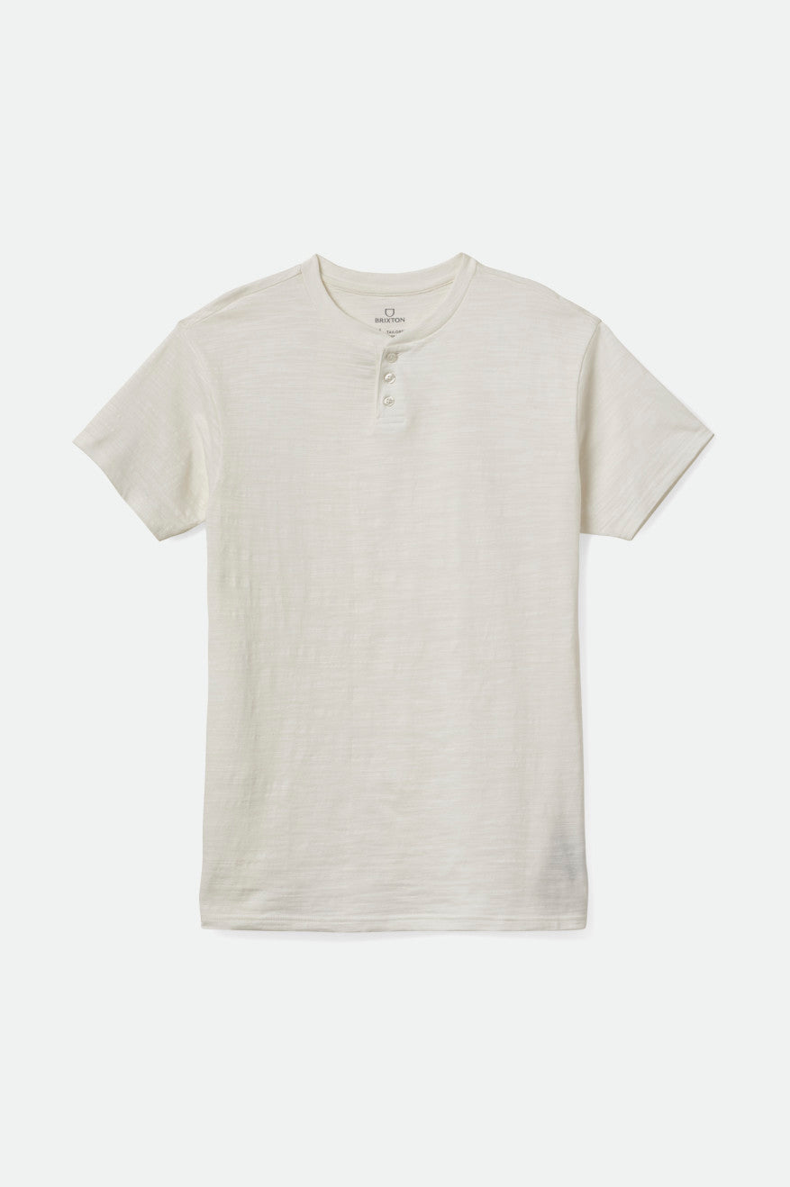 Prendas De Punto Brixton Basic Slub S/S Henley Hombre Blancas | SVDFYO236