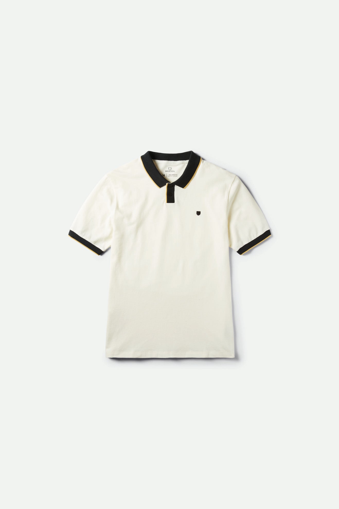 Prendas De Punto Brixton Proper S/S Polo Hombre Blancas Negras | MUWXKV186