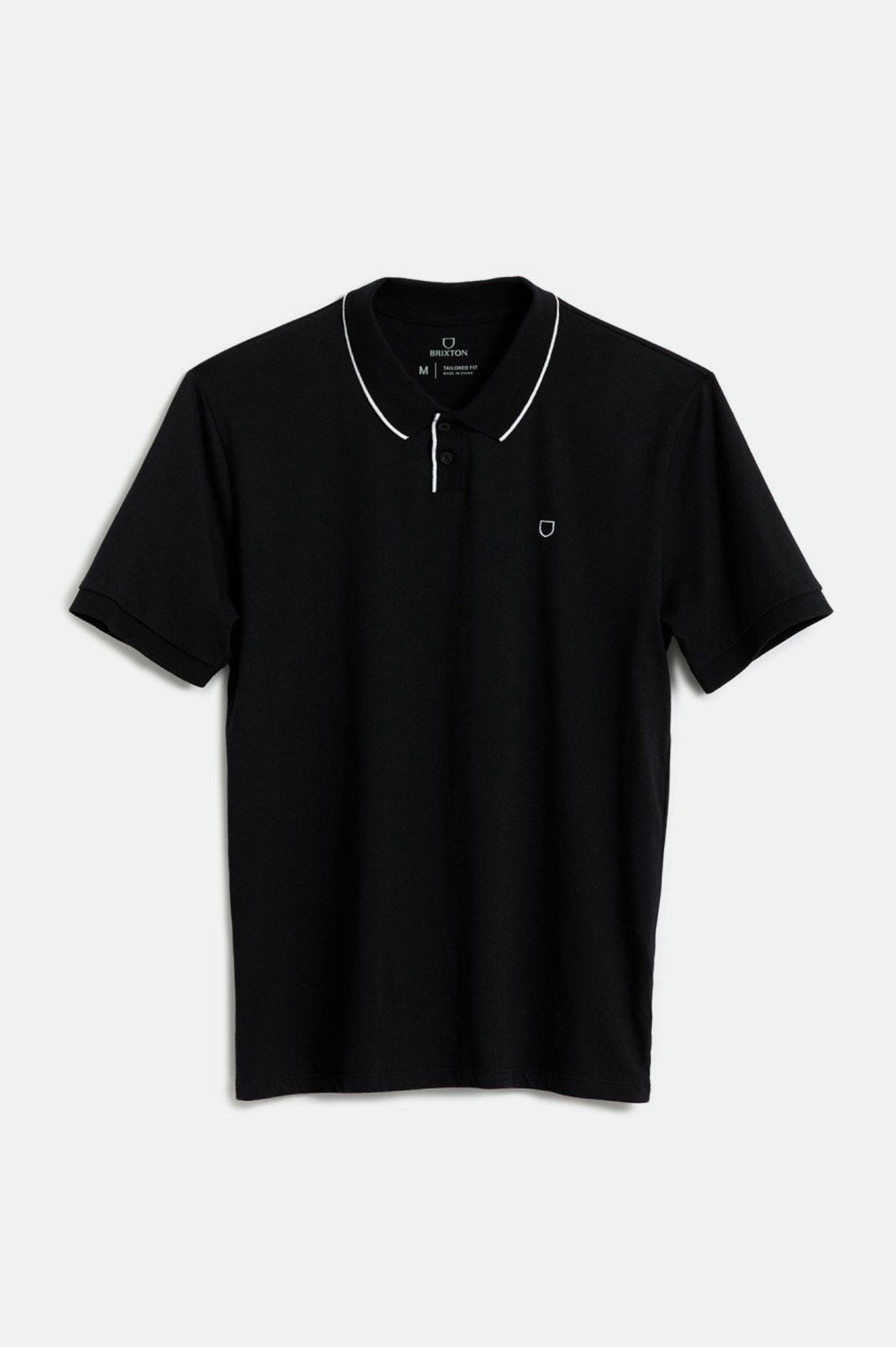 Prendas De Punto Brixton Proper S/S Polo Hombre Negras | SLIMGN931