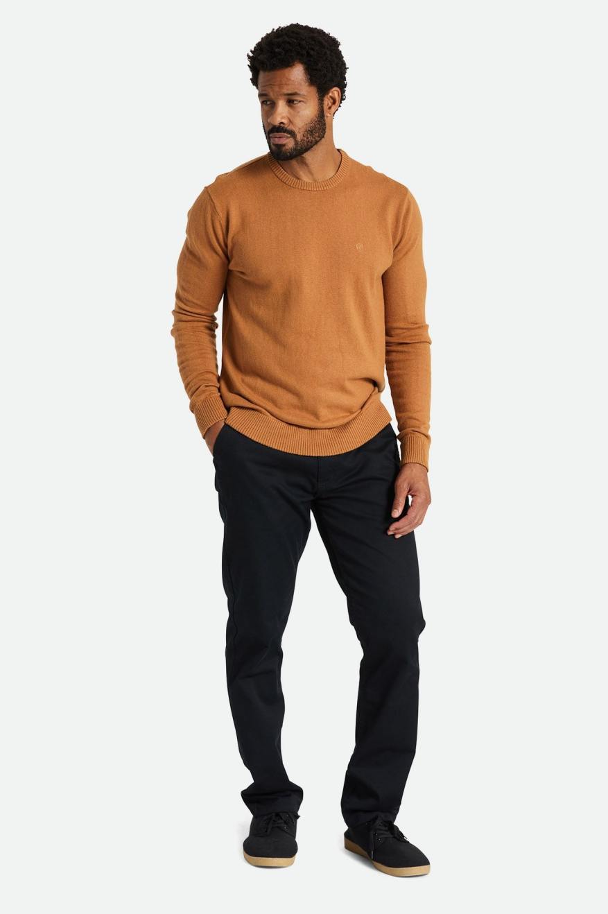 Prendas De Punto Brixton Reserve Cashmere Sueter Hombre Marrones | AGODNI872