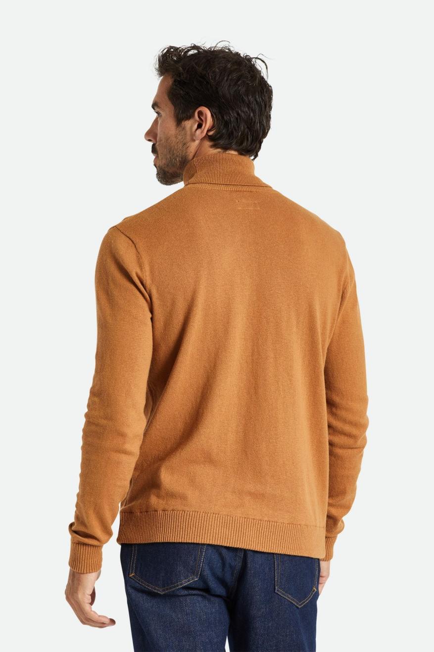 Prendas De Punto Brixton Reserve Cashmere L/S Turtleneck Hombre Marrones | GHBTCX215