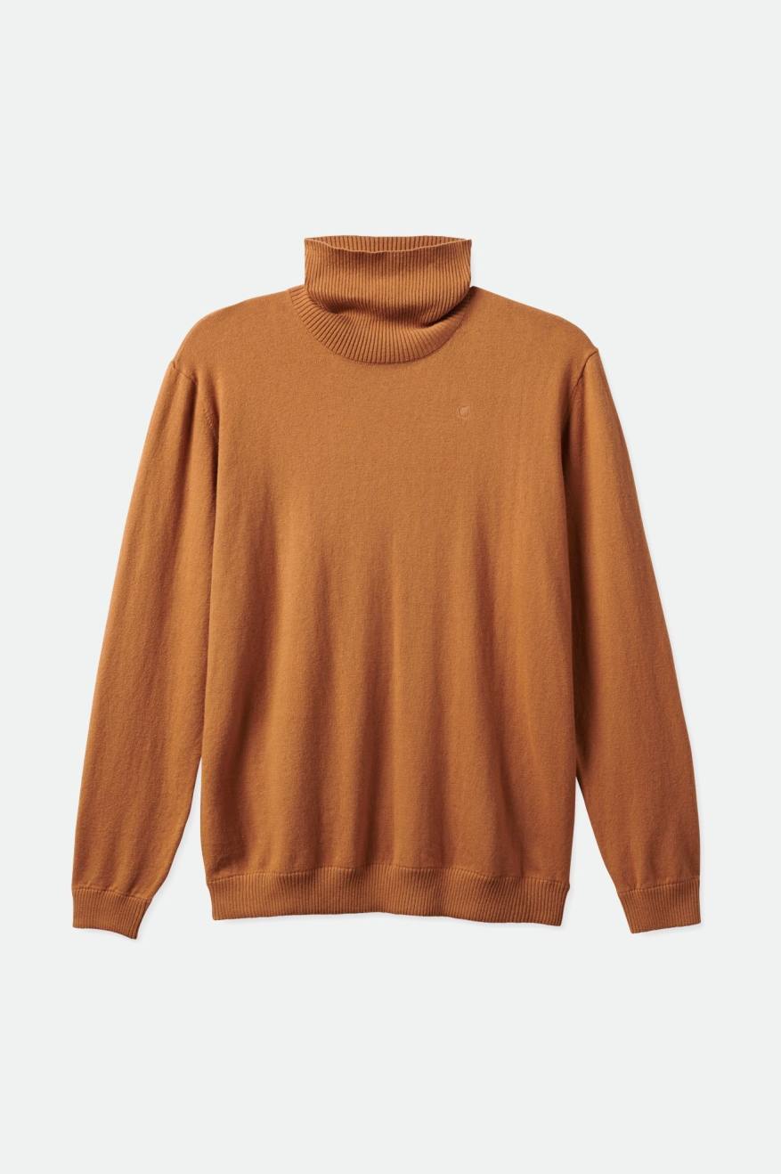 Prendas De Punto Brixton Reserve Cashmere L/S Turtleneck Hombre Marrones | GHBTCX215