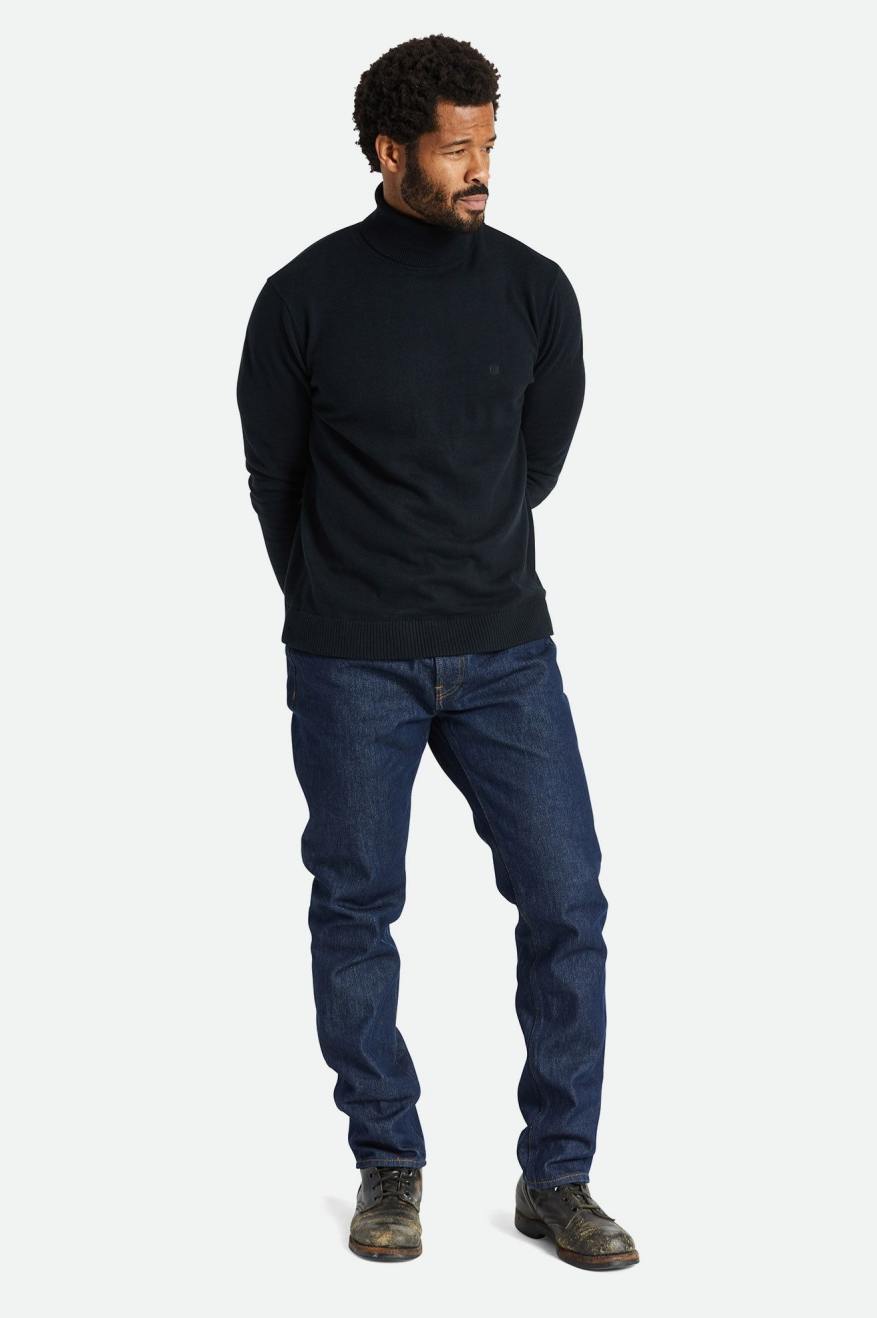 Prendas De Punto Brixton Reserve Cashmere L/S Turtleneck Hombre Negras | KUMYSG912