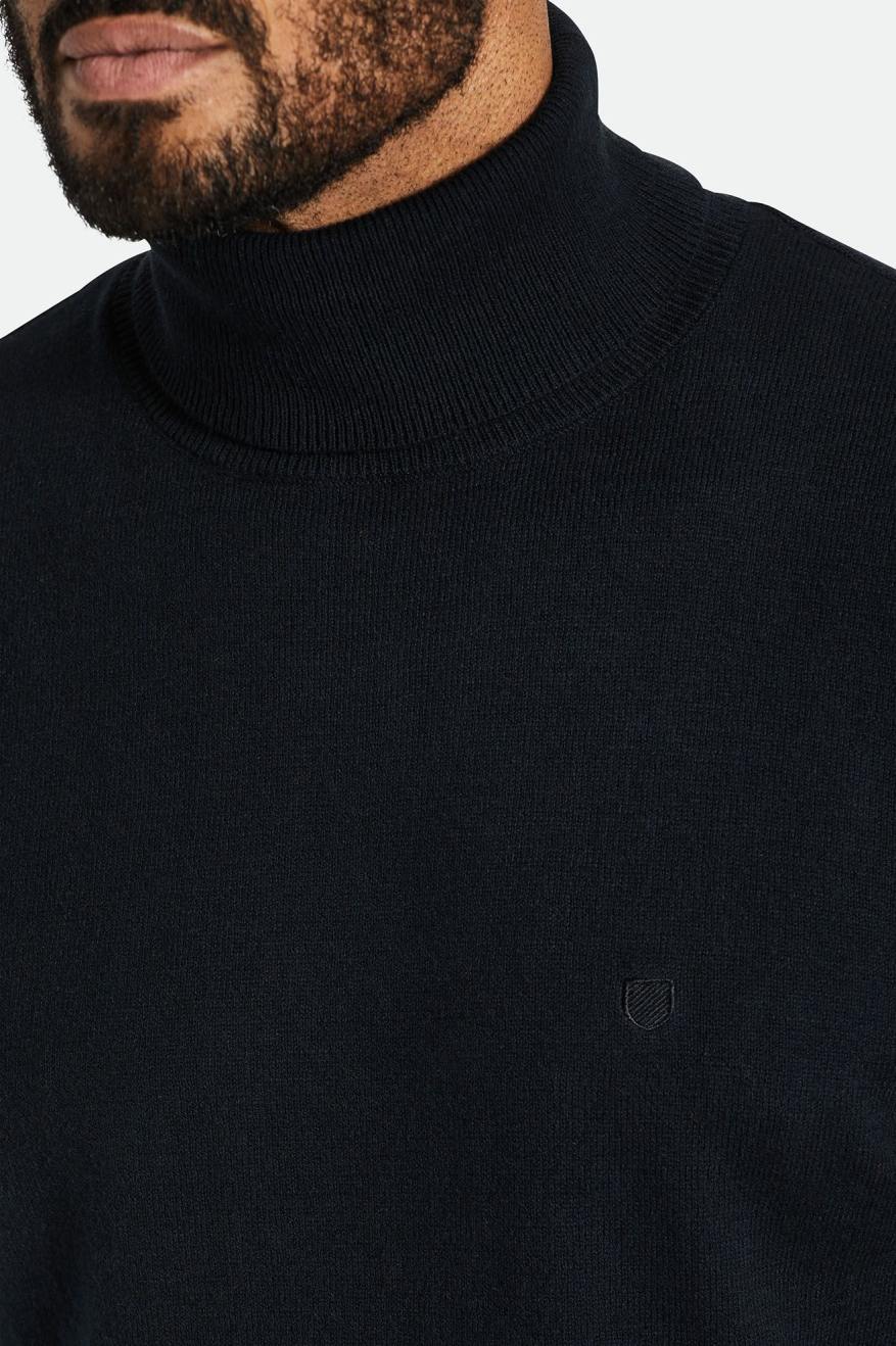 Prendas De Punto Brixton Reserve Cashmere L/S Turtleneck Hombre Negras | KUMYSG912