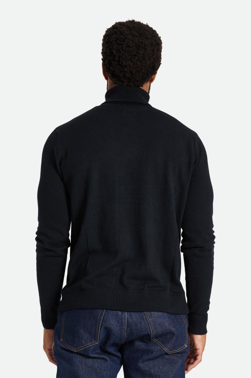 Prendas De Punto Brixton Reserve Cashmere L/S Turtleneck Hombre Negras | KUMYSG912