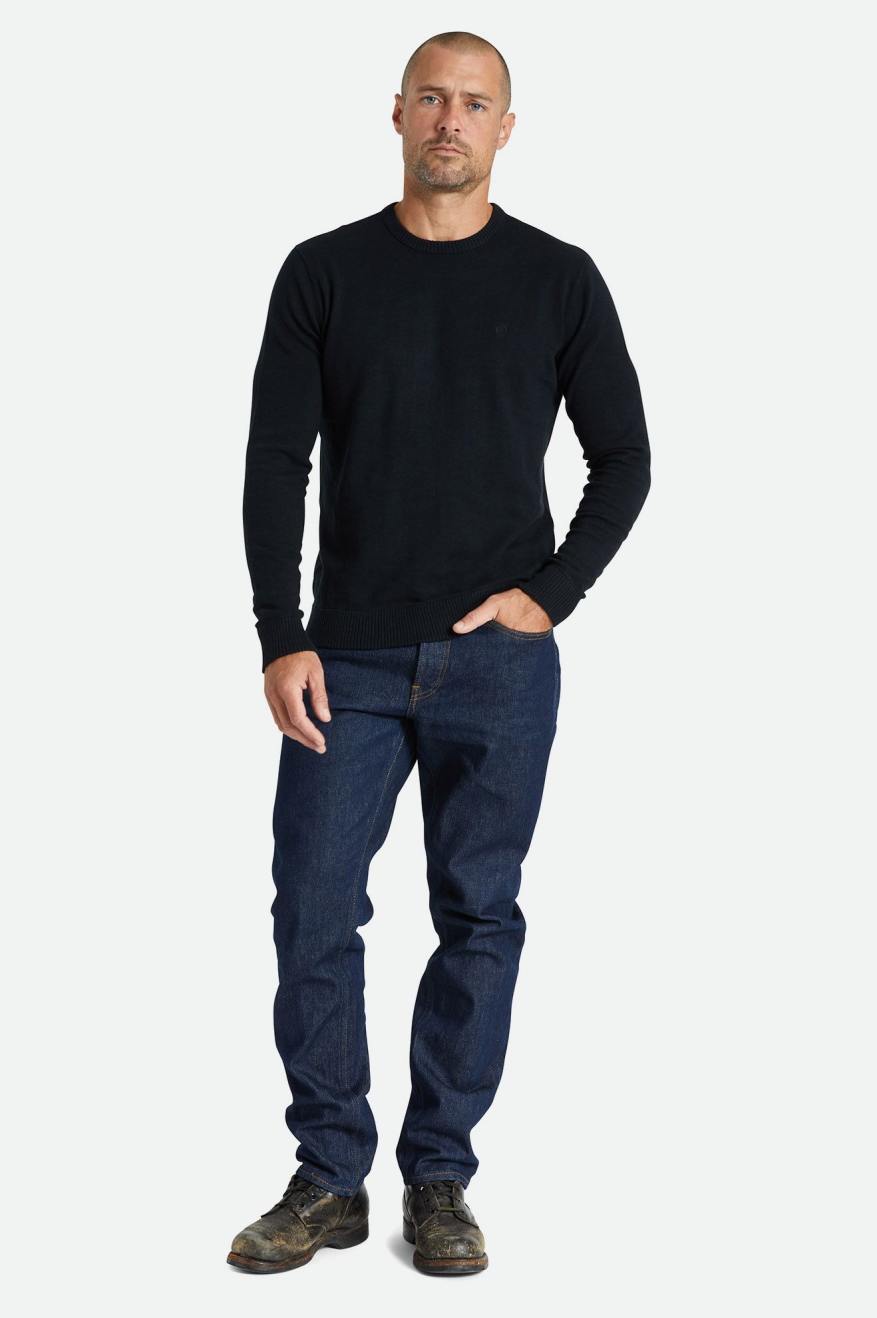 Prendas De Punto Brixton Reserve Cashmere Sueter Hombre Negras | WFHEDT169