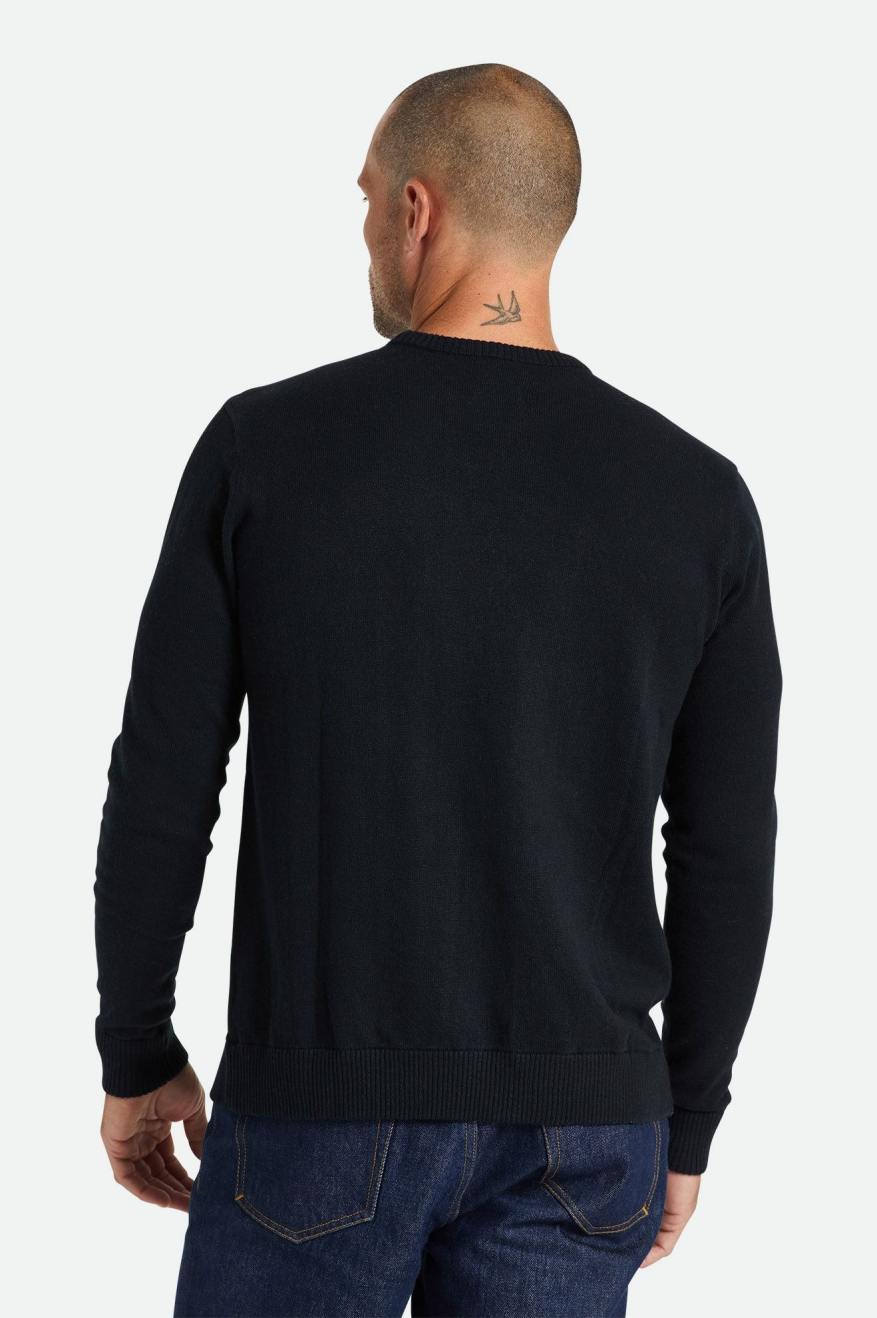 Prendas De Punto Brixton Reserve Cashmere Sueter Hombre Negras | WFHEDT169