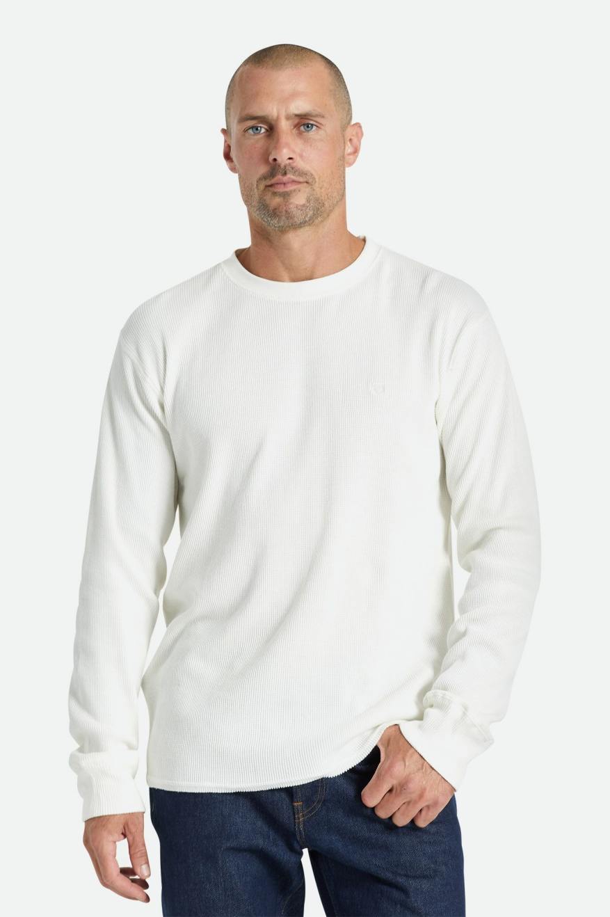 Prendas De Punto Brixton Reserve Thermal L/S Hombre Blancas | QNMTUY824