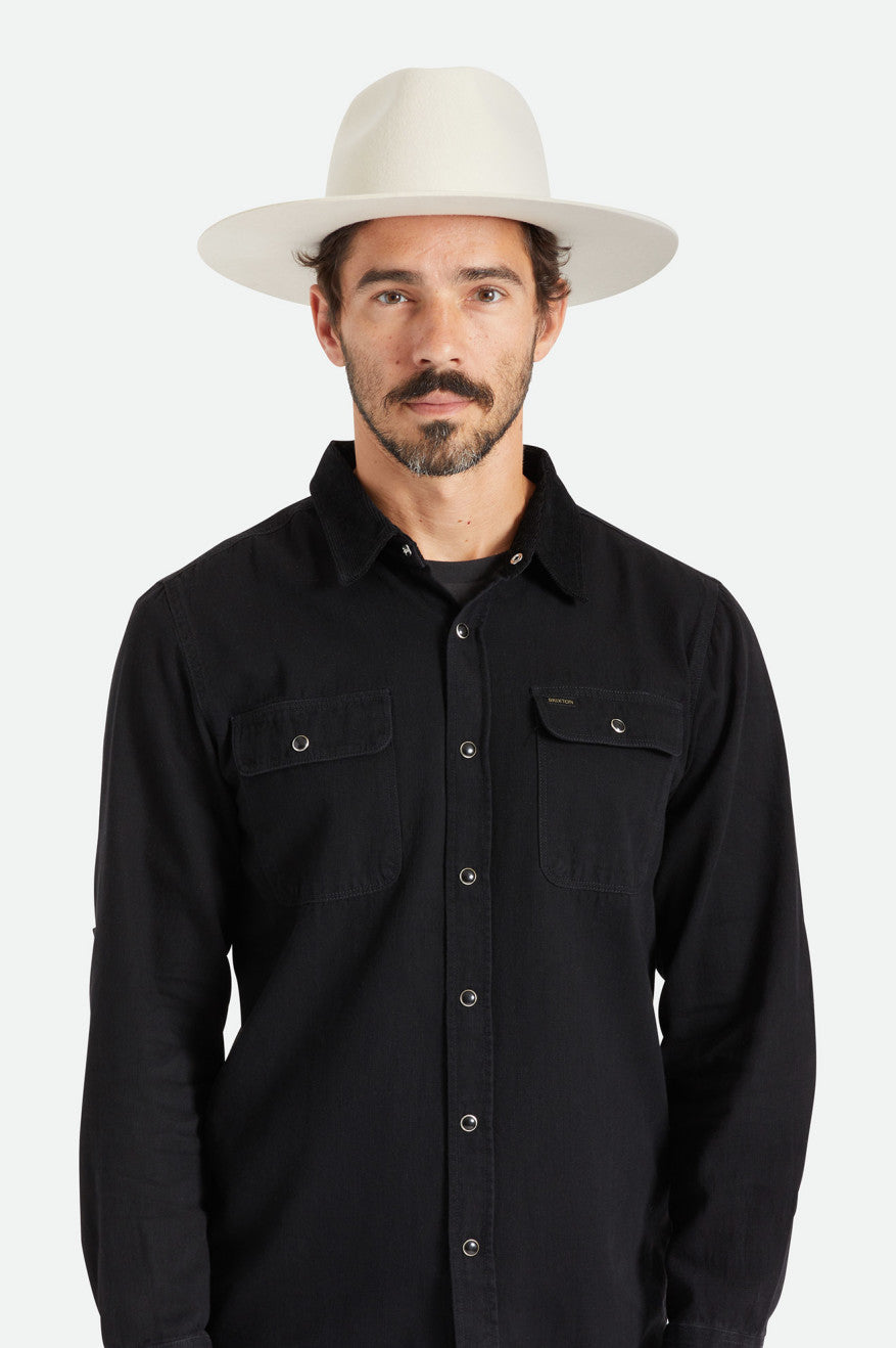 Sombreros Brixton Cohen Cowboy Hombre Blancas | COZEAL136