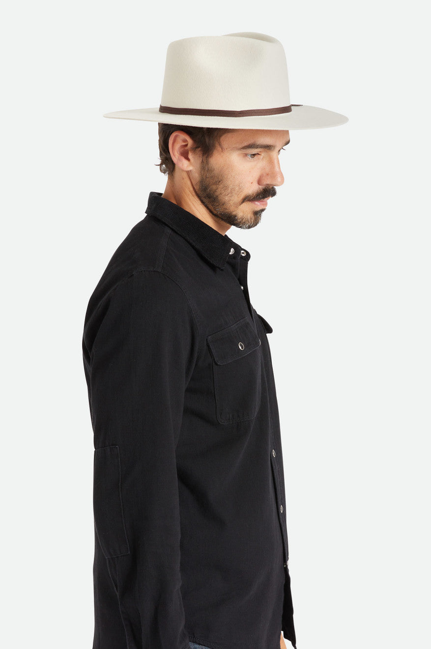 Sombreros Brixton Cohen Cowboy Hombre Blancas | COZEAL136