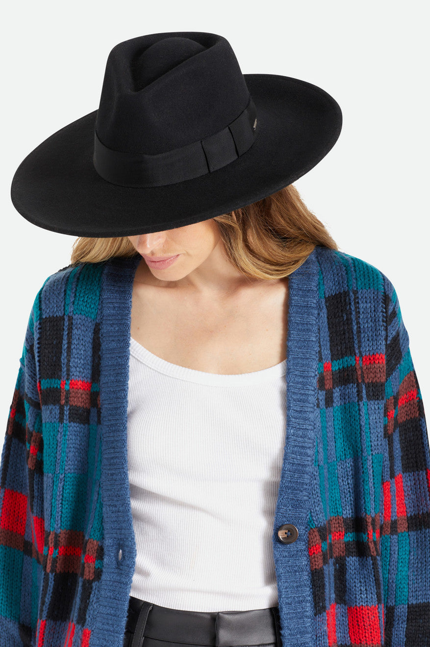 Sombreros Brixton Joanna Felt Hat Mujer Negras | MRWKOI970