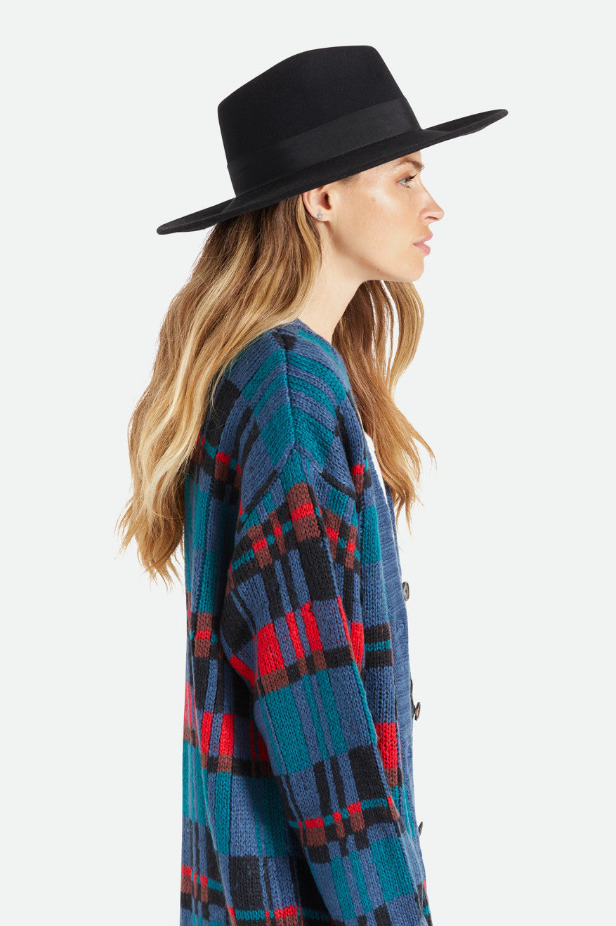 Sombreros Brixton Joanna Felt Hat Mujer Negras | MRWKOI970