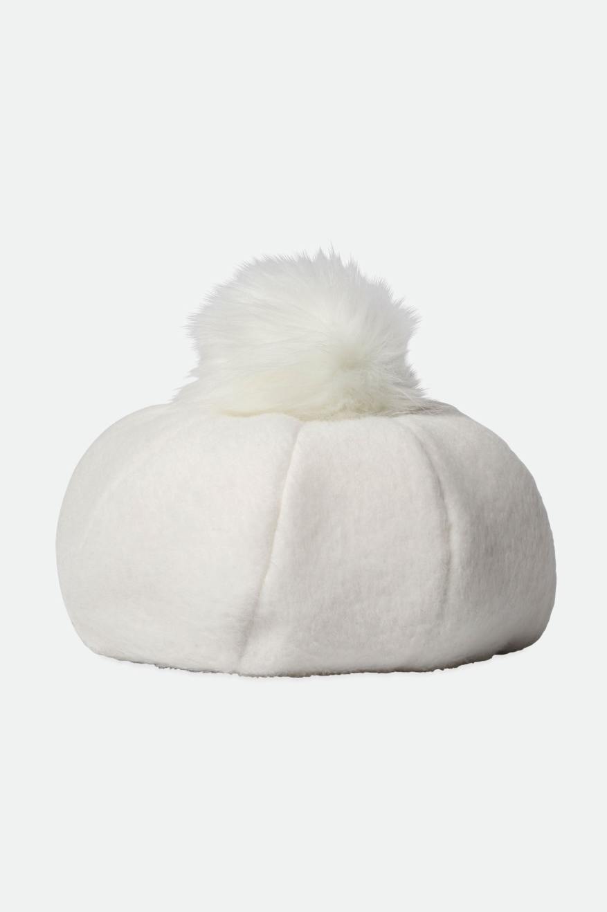 Sombreros Brixton Natalie Oversized Pom Beret Mujer Blancas | EZIBVQ875