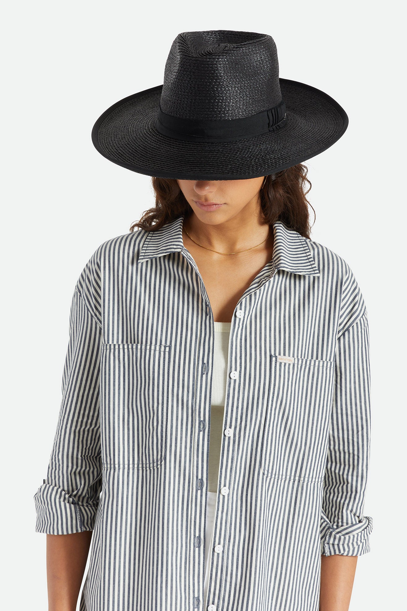 Sombreros Brixton Reno Straw Hat Mujer Negras | NVIGCX146