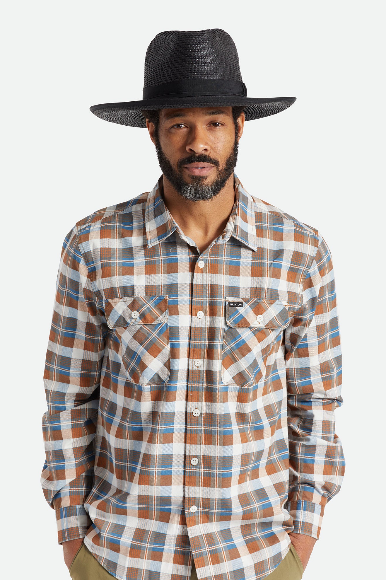 Sombreros Brixton Reno Straw Hombre Negras | MKXRZE953